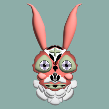 数字艺术 标题为“Hare with yellow ey…” 由Ilona Matushkova, 原创艺术品, 2D数字工作