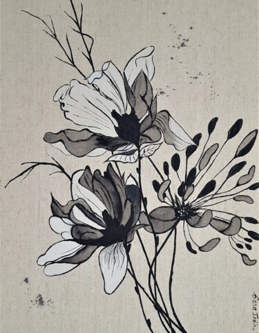 Painting titled "Instant fragile" by Cara India, Original Artwork, Acrylic Mounted on Wood Stretcher frame
