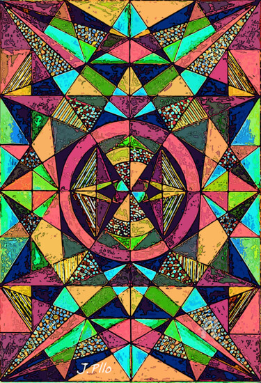 Arte digital titulada "Mandalaitana6" por Joseph Pllo, Obra de arte original, Pintura Digital