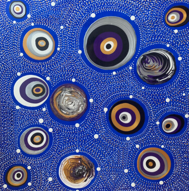 Peinture intitulée "Céleste" par Elise H, Œuvre d'art originale, Acrylique