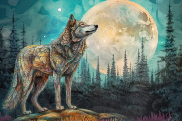 数字艺术 标题为““Sacred Animals” co…” 由Olga Sukhikh (Lolly Shine), 原创艺术品, AI生成的图像
