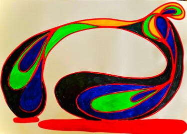 图画 标题为“Free form 2” 由Greg Powell, 原创艺术品, 标记