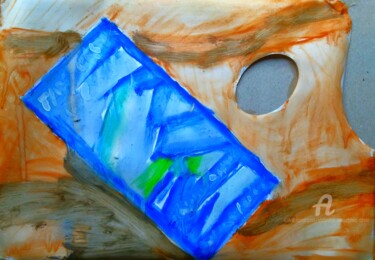 Mon quarantcinquiemme virtuel Expo. "Cinquiemme element" Peinture intitulée "Mon quarantcinquiem…" par Slobodan Spasojevic (Spaki), Œuvre d'art originale, Pastel