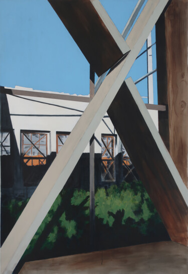 Peinture intitulée "Chantier, Arles Les…" par Marie-Odile Ginies, Œuvre d'art originale, Acrylique