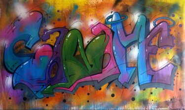 Peinture intitulée "Tag n° 2303" par Saname, Œuvre d'art originale, Bombe aérosol