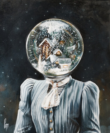 Peinture intitulée ""Nostalgia"" par Mrs Steamcloudy, Œuvre d'art originale, Acrylique Monté sur Châssis en bois