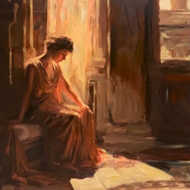 Painting titled "The Fawn Of Agamemn…" by William Oxer, Original Artwork, Oil