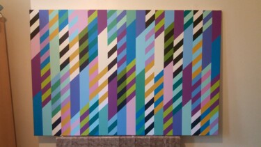 Painting titled "London Riley" by Jacopo Rossi, Original Artwork, Acrylic