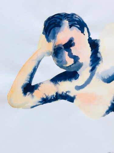 Peinture intitulée "Nu féminin_#6" par Pierre Charpentier, Œuvre d'art originale, Aquarelle