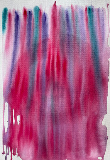 Ζωγραφική με τίτλο "Blurred lines" από Nataliia Lepikhina, Αυθεντικά έργα τέχνης, Ακουαρέλα