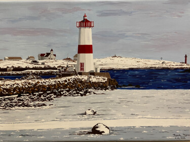 Peinture intitulée "Vue de Saint Pierre…" par Isabelle Tysiac, Œuvre d'art originale, Acrylique