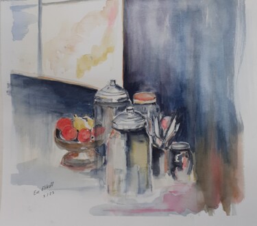 Chez Laurent 绘画 标题为“Chez Laurent” 由Eve Elikoff, 原创艺术品, 水彩