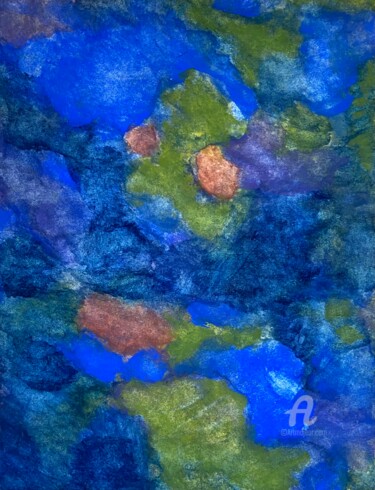 绘画 标题为“Blue spirit around” 由Ingela Wallgren Lindgren, 原创艺术品, 彩画