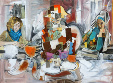 Peinture intitulée "Sérénade" par Gilles Chambon, Œuvre d'art originale, Huile Monté sur Châssis en bois