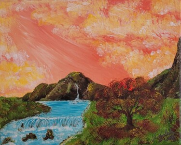 chant du printemps Peinture intitulée "chant du printemps" par Dochka Docheva, Œuvre d'art originale, Acrylique