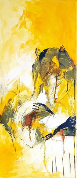 Heart Balloon Painting titled "Heart Balloon" by Iulia Paun, Original Artwork, Acrylic Mounted on Wood Stretcher frame
