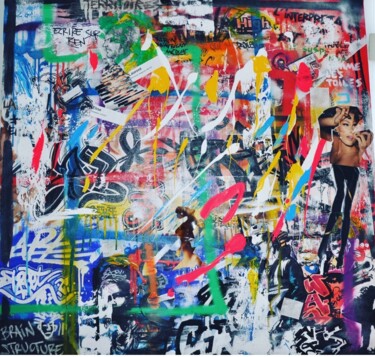 绘画 标题为“Everywhere” 由Thibault Blandel, 原创艺术品, 丙烯 安装在木质担架架上