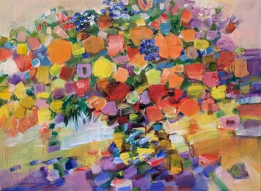 Schilderij getiteld "bouquet of wild flo…" door Armen Ghazayran (Nem), Origineel Kunstwerk, Acryl