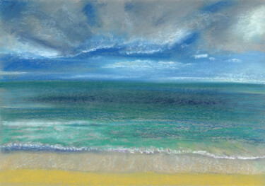 Рисунок под названием "Sea №16(Pastel)" - Elena Petrova, Подлинное произведение искусства, Пастель