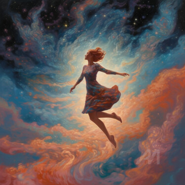 Картина под названием "The lightness of be…" - Pulchra Family, Подлинное произведение искусства, Цифровая живопись