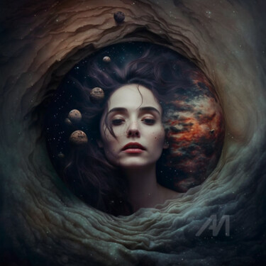 Картина под названием "the milky way" - Pulchra Family, Подлинное произведение искусства, Цифровая живопись