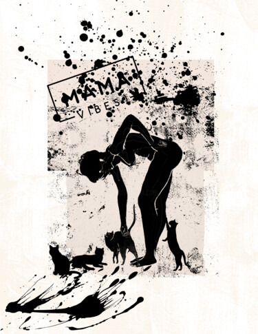 Digital Arts titled ""Naked party " avec…" by Dounia Jaaboub, Original Artwork, Digital Painting
