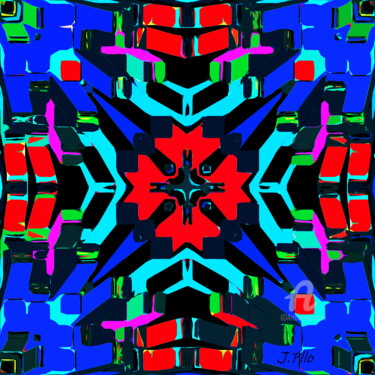 Arte digital titulada "Mandala 11" por Joseph Pllo, Obra de arte original, Pintura Digital