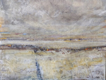 Schilderij getiteld "point de vue" door Bernard Chatel, Origineel Kunstwerk, Acryl Gemonteerd op Frame voor houten brancard
