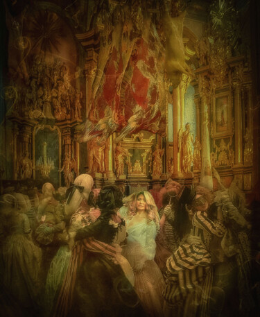 数字艺术 标题为“Blonde at the ball.…” 由Rustle Extreme, 原创艺术品, 数字拼贴