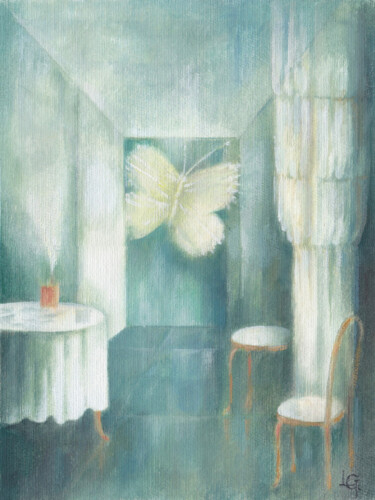 绘画 标题为“Grüner Raum” 由Lili Gräfenstein, 原创艺术品, 彩画