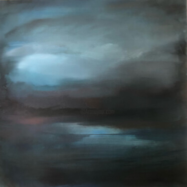 Painting titled "Ciel Indigo" by Alex Steele-Mortimer, Original Artwork, Oil