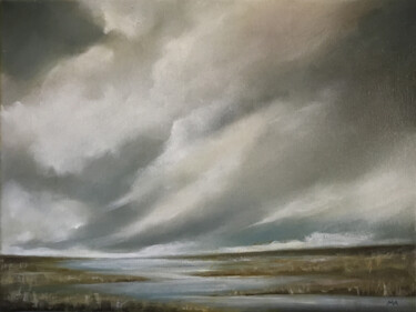 Wetlands - Original Oil Painting on Stretched Canvas Painting titled "Wetlands - Original…" by Mullo, Original Artwork, Oil