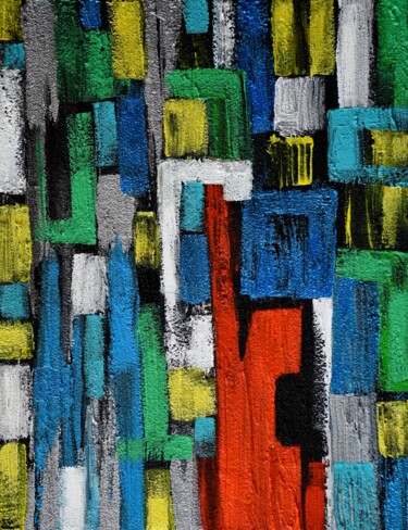 Peinture intitulée "The Patchwork" par Małgorzata Wartołowicz (Margot Sophie), Œuvre d'art originale, Acrylique