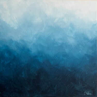 Painting titled "Misty forest" by Di.Neq, Original Artwork, Acrylic