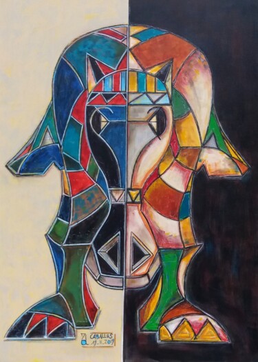 Peinture intitulée "CABALLUS" par Zol Artistic, Œuvre d'art originale, Acrylique Monté sur Châssis en bois