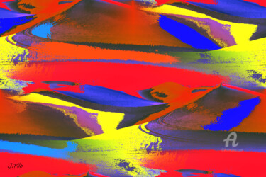 Arte digital titulada "colinas" por Joseph Pllo, Obra de arte original, Pintura Digital