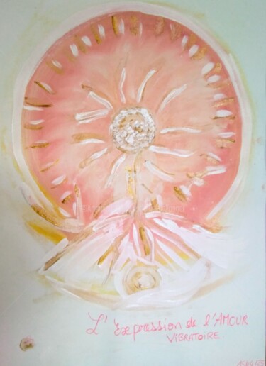 L' Expression de l'Amour Vibratoire. Peinture intitulée "L' Expression de l'…" par Nathalie Bellanger, Œuvre d'art originale, Acrylique