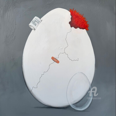 Peinture intitulée "Breaking out" par Maria Lundsten, Œuvre d'art originale, Acrylique