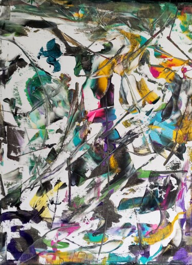 Schilderij getiteld "Space" door Marianne Huizinga, Origineel Kunstwerk, Acryl