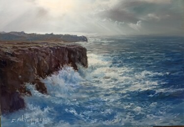 Pintura intitulada "The Rocks" por Faramarz Mokhtarpour, Obras de arte originais, Óleo