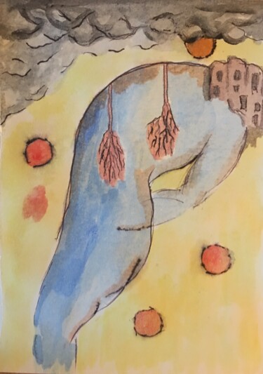 「Roots」というタイトルの絵画 Leo Sprekselによって, オリジナルのアートワーク, 水彩画