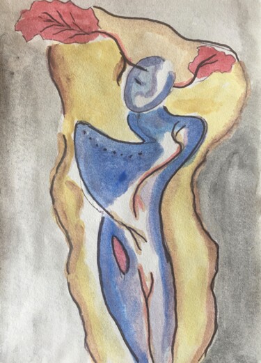 「Spring 2」というタイトルの絵画 Leo Sprekselによって, オリジナルのアートワーク, 水彩画