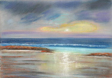 Рисунок под названием "Sea №18(Pastel)" - Elena Petrova, Подлинное произведение искусства, Пастель