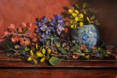 Peinture intitulée "#3923 - Bouquet de…" par Pascal Giroud, Œuvre d'art originale, Huile