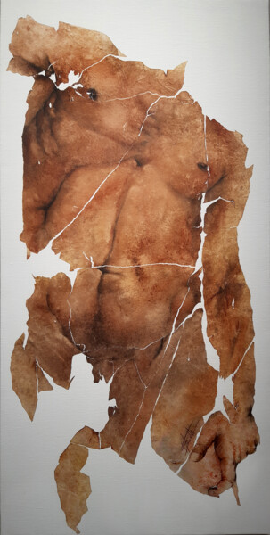 Pintura intitulada "San martyr" por Fred Bonna, Obras de arte originais, Óleo Montado em Armação em madeira