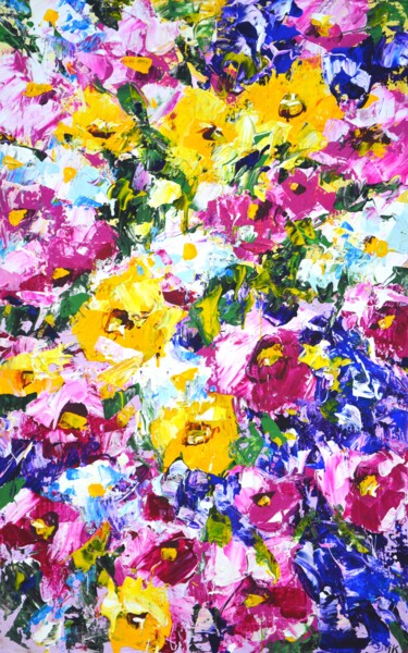 绘画 标题为“Flowers 20.” 由Iryna Kastsova, 原创艺术品, 丙烯 安装在木质担架架上