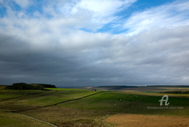 Photography titled "Fields and barn - O…" by Scott Gregory Banner, Original Artwork, Digital Photography