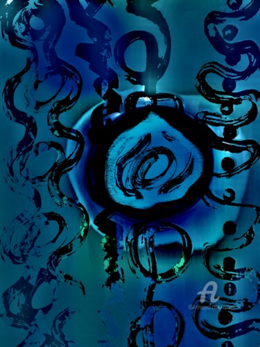 Digital Arts titled "ANTHOS (fleur de VI…" by Solune, Original Artwork, Digital Painting