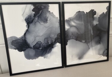 Painting titled "Fumée" by Noémie Cheramy, Original Artwork, Ink