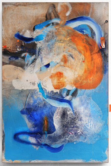 Blue Bridge Boy Peinture intitulée "Blue Bridge Boy" par Adriano Ribeiro, Œuvre d'art originale, Acrylique